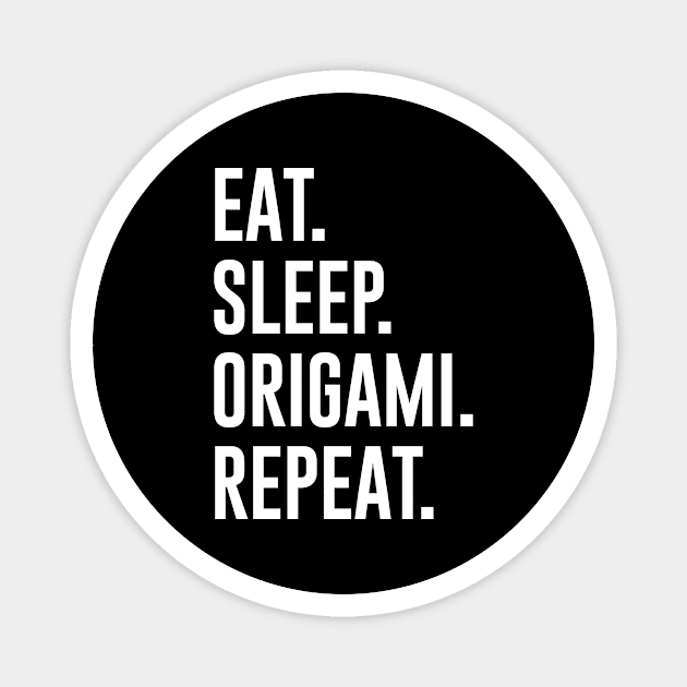 Eat Sleep Origami Repeat Magnet by redsoldesign